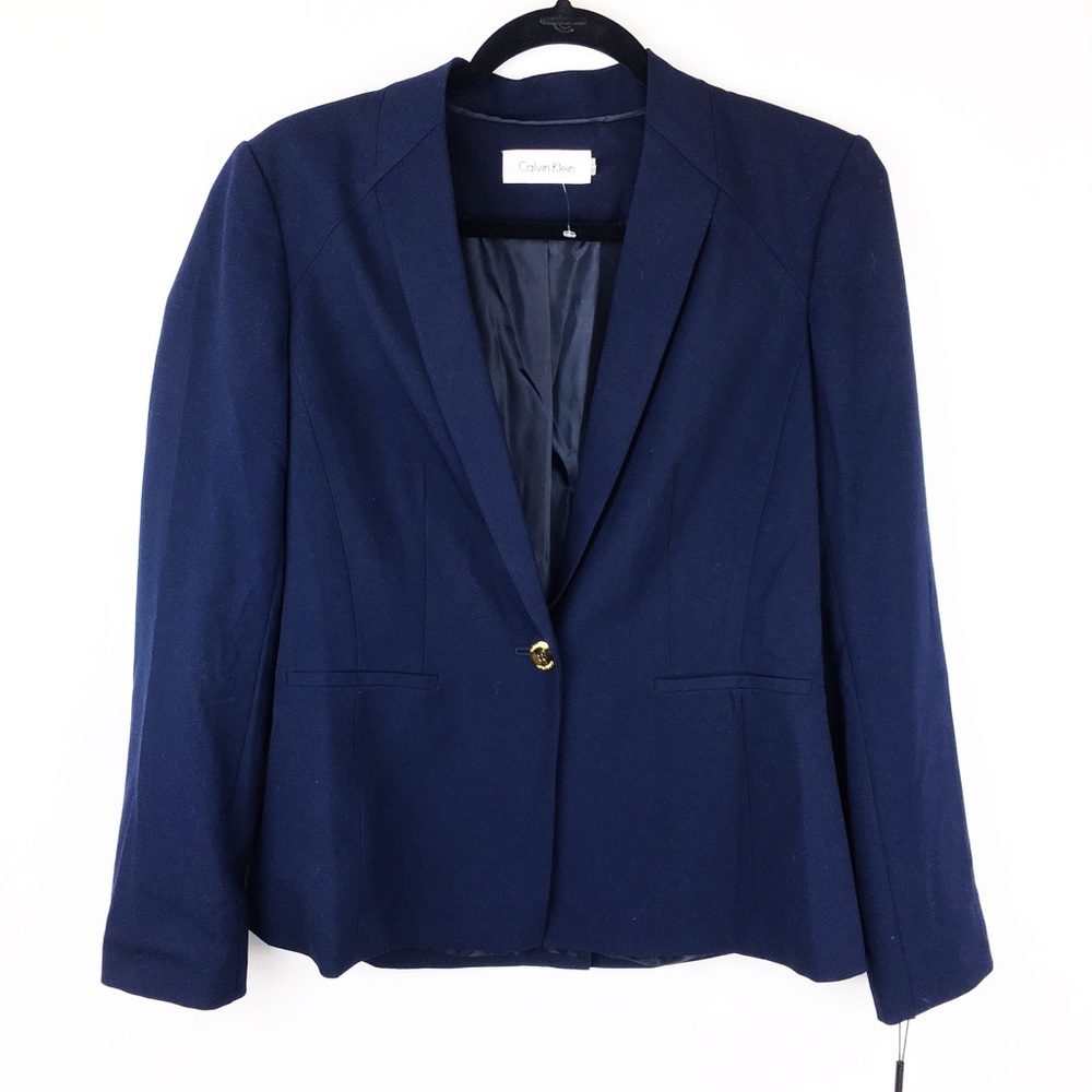 NEW Calvin Klein Navy Blue Blazer NWT